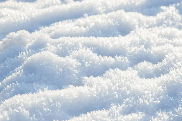 Hoarfrost Background Texture Fresh Ice Snow Winter Backdrop Snowflakes Mounds — Stock Photo, Image