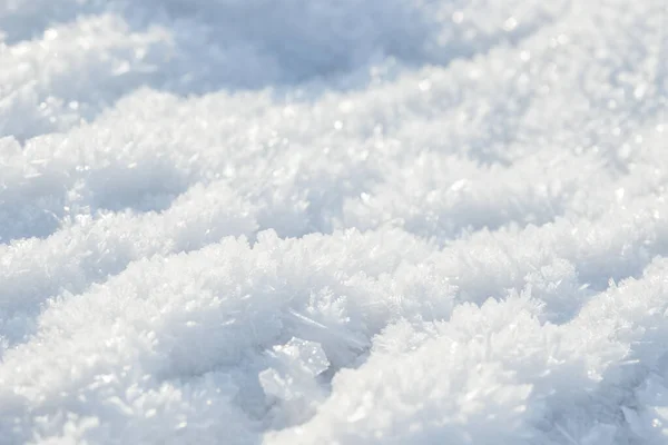 Hoarfrost Tekstury Tła Świeży Lód Śnieg Tle Zimy Płatkami Śniegu — Zdjęcie stockowe