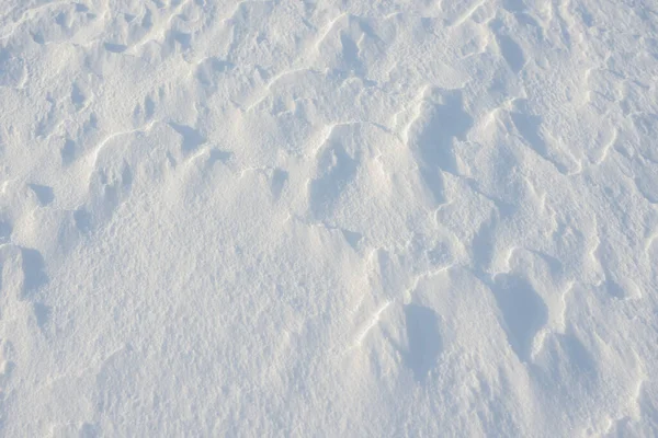 Textura Fondo Nieve Fresca Fondo Invierno Con Copos Nieve Montículos — Foto de Stock