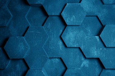 Blue Hexagon Background Texture