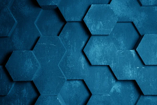 Textura de fundo azul hexágono — Fotografia de Stock