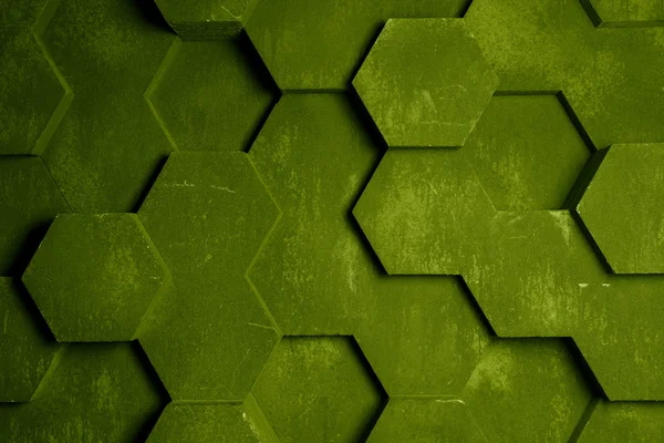 Textura de fundo verde hexágono — Fotografia de Stock