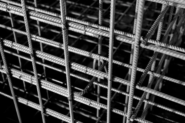 さびた金属補強バー アーマチュアを建物の鉄筋 — ストック写真