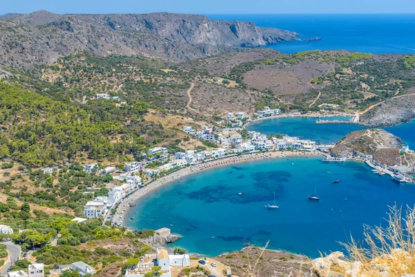 Panoramatický Výhled Vesnici Kapsali Ostrov Kythira Řecko — Stock fotografie