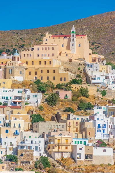 View Ano Syros Beautiful Sunny Day Syros Island Cyclades Greece — 图库照片