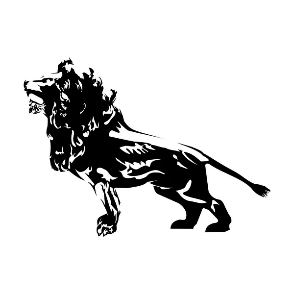 Silhouette d'un lion — Image vectorielle