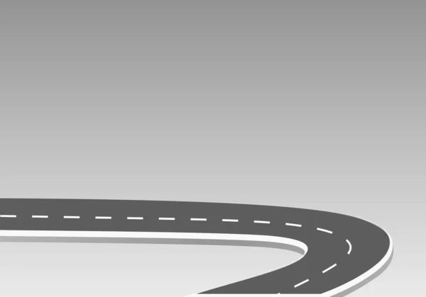 Geleceğe giden yol yolculuğu. Asfalt caddesi beyaz arka planda izole edilmiş. Semboller bitiş noktasının hedefine giden yol. Yol, reklam ve sunum için uygun başarılı iş planlaması anlamına gelir