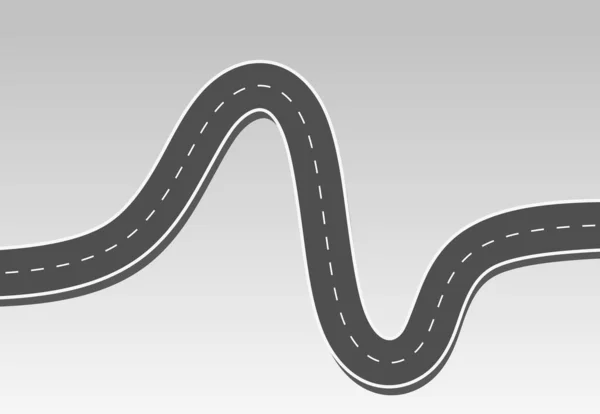 Geleceğe giden yol yolculuğu. Asfalt caddesi beyaz arka planda izole edilmiş. Semboller bitiş noktasının hedefine giden yol. Yol, reklam ve sunum için uygun başarılı iş planlaması anlamına gelir