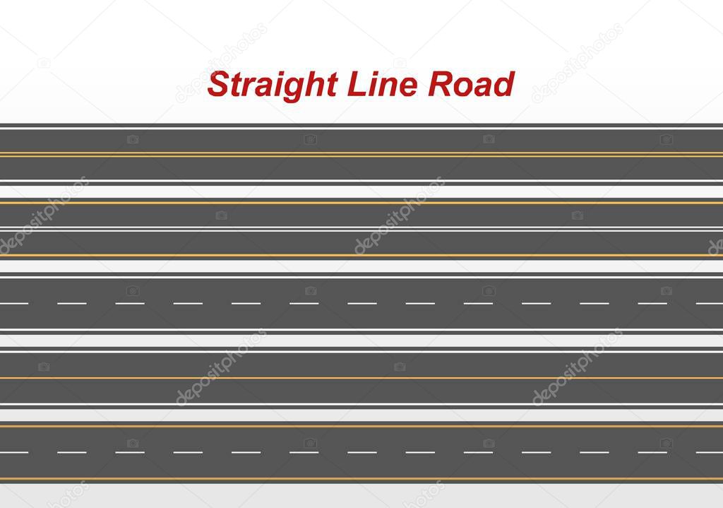 Roadway journey to the future. Asphalt street isolated on white background. Symbols Way to the goal of the end point. Path mean successful business planning Suitable for advertising and presentstation