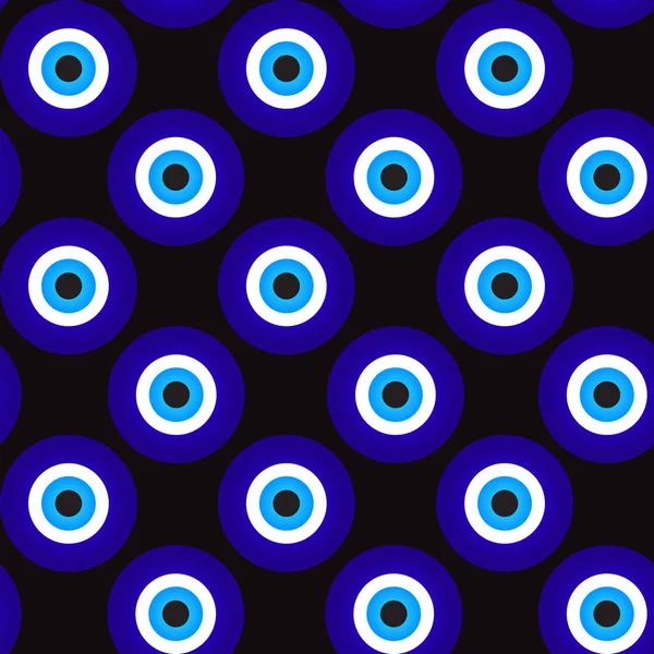 Nahtloses Muster Mit Handgezeichneten Türkischen Augen Symbol Des Schutzes Türkei — Stockvektor