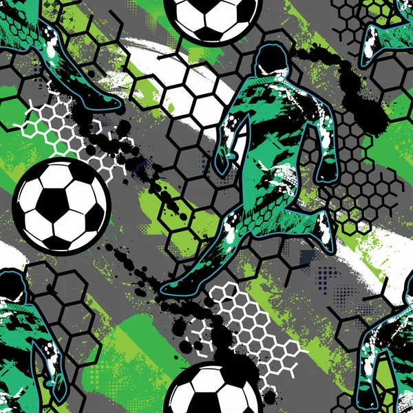 Patrón Sin Costura Abstracto Para Los Niños Patrón Fútbol Patrón — Vector de stock