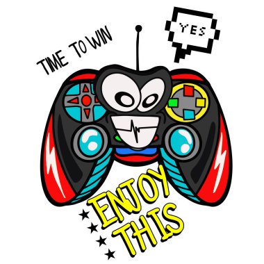 El çizimi joystick. Parmak izi, kıyafet, tişört, çocuk ya da ambalaj kağıdı için parlak bir iz. Yaratıcı çocukların orijinal tasarımı