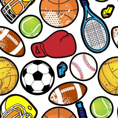 Spor malzemeleriyle tipografi baskısı. Moda kıyafetleri, tişört, çocuk, kağıt. Yaratıcı grunge tasarımı beyazda izole edildi