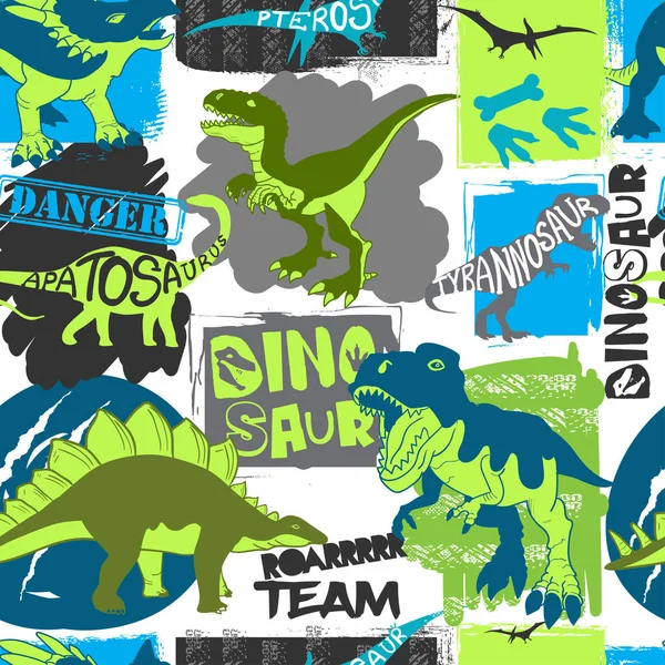 가시없는 실루엣 티셔츠인 포장지 디자인은 Rex 공룡입니다 모두를 디자인 — 스톡 벡터