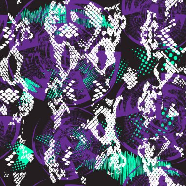 Tekstil için kentsel geometrik elementlerle soyut, pürüzsüz kaotik desen. Modern grunge geçmişi. Erkekler ve kızlar için duvar kağıdı