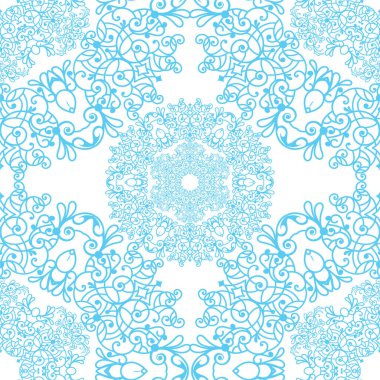 Beyaz zemin üzerinde mavi kar taneleri olan kusursuz desen