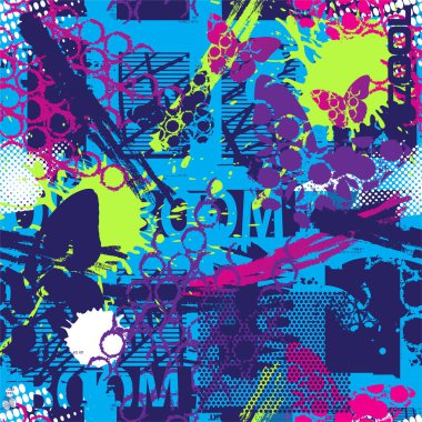 Soyut parlak desenli grunge arkaplan. vektör illüstrasyonu.