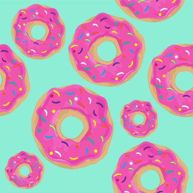 Çöreklerle kusursuz desen. vektör illüstrasyonu