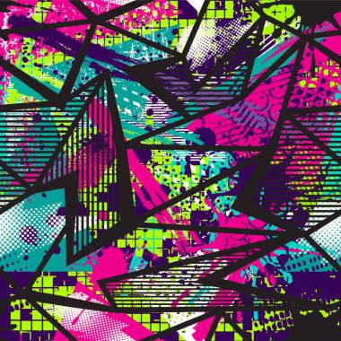 farklı renk şekilli soyut geometrik arkaplan