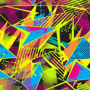 Soyut parlak desenli grunge arkaplan. vektör illüstrasyonu.