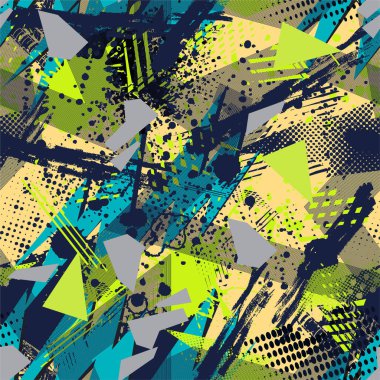 Geometrik şekilli kusursuz desen. vektör illüstrasyonu.