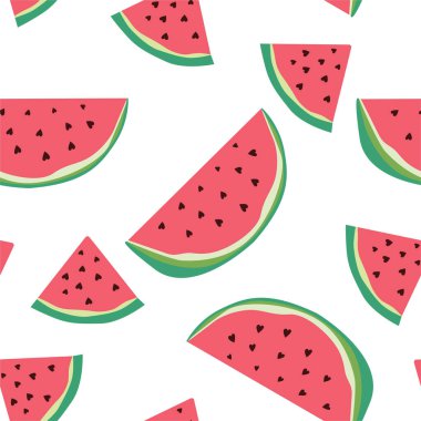 Karpuz dikişsiz desen. Vektör illüstrasyonu