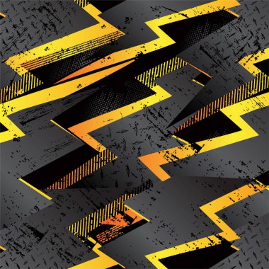 Sarı ve siyah yıldırımlı kusursuz bir arkaplan