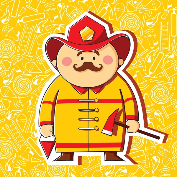 Feuerwehrmann — Stockvektor