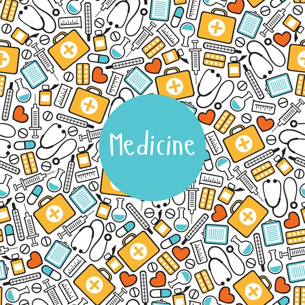 Seamless pattern medicine — Wektor stockowy