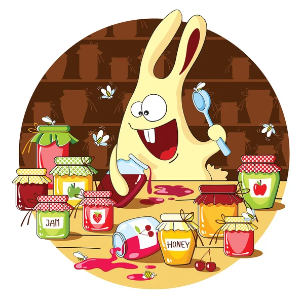 Reçel karikatür tavşan yiyor