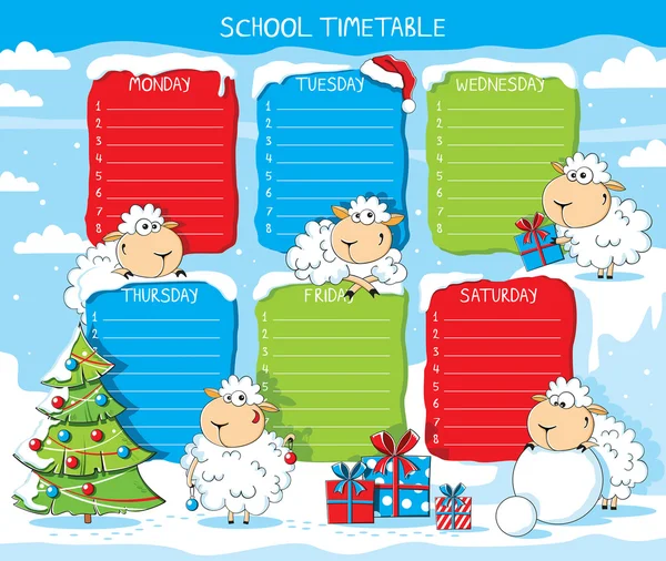 Okul takvim komik koyun