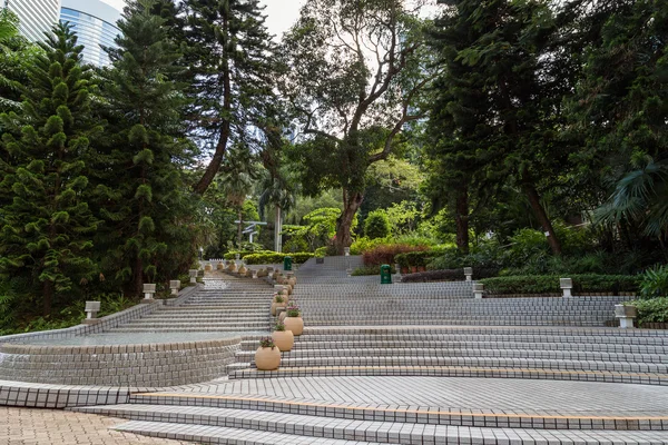 Empty stairs at the Hong Kong Park