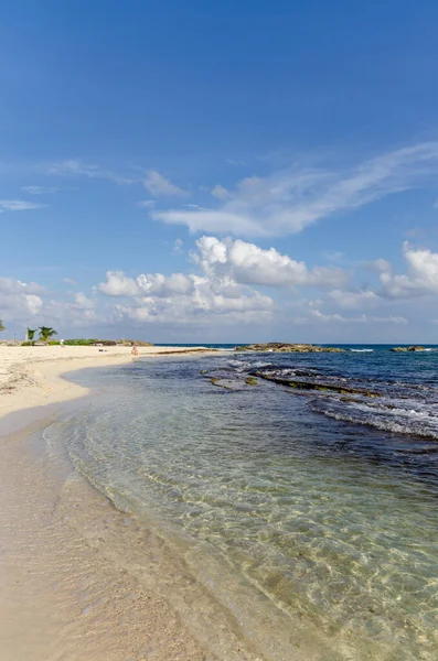 Ein Schöner Und Ruhiger Strand Auf Der Karibik Insel Cozumel — Stockfoto