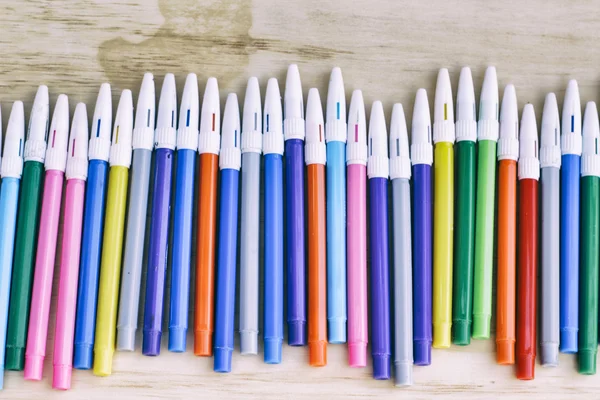 Plastic colorful markers — Stock Photo, Image