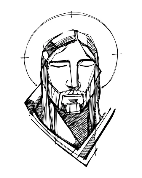 Cara de Jesucristo — Vector de stock