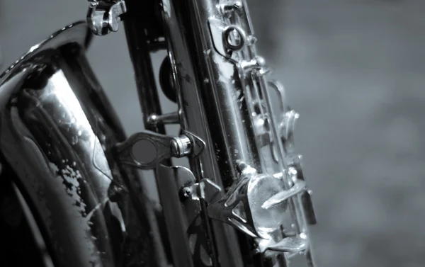 Detail am Saxofon-Instrument — Stockfoto