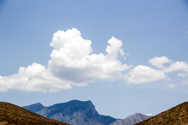 Cloudy sky and mountains
