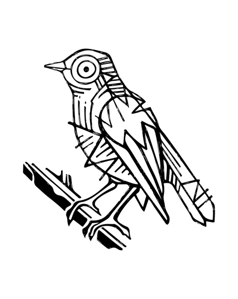 Abstracte geometrische vogel — Stockvector