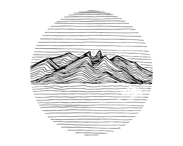 Montañas abstractas paisaje — Archivo Imágenes Vectoriales