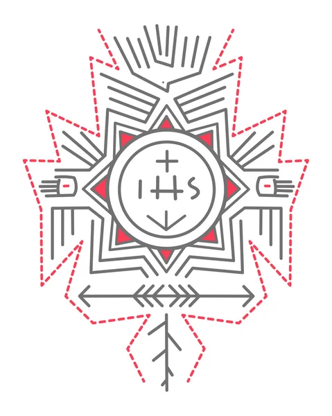 Religiöse indigene Symbole — Stockvektor