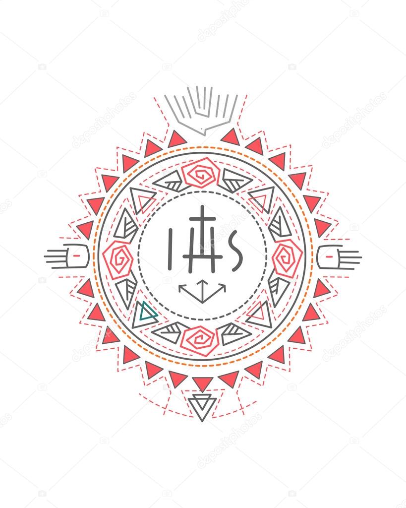 Religious symbols composition