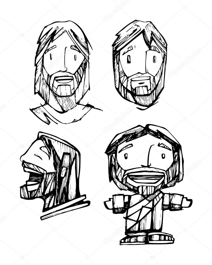 Jesus Christ cartoon icons