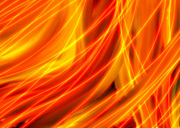 Χειροποίητη Ψηφιακή Απεικόνιση Σχέδιο Αφηρημένης Πολύχρωμης Φωτιάς — Φωτογραφία Αρχείου