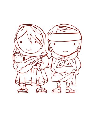 Aile elle çizilmiş