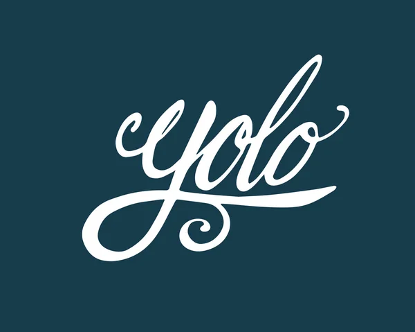 Iscrizione disegnata Yolo — Vettoriale Stock