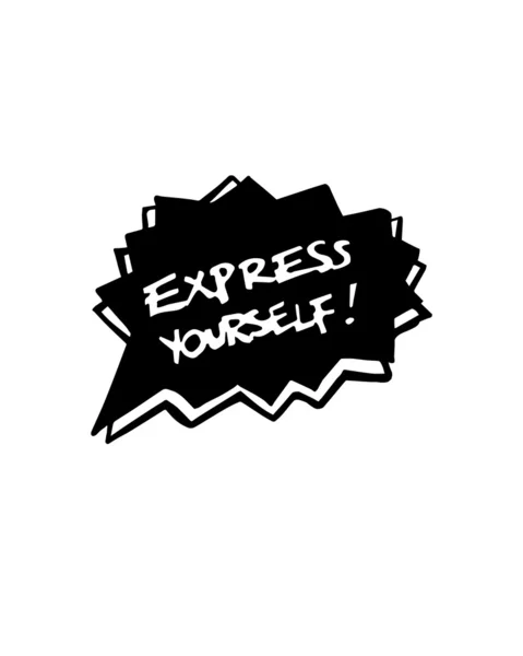 Express yourself text — Stock Vector
