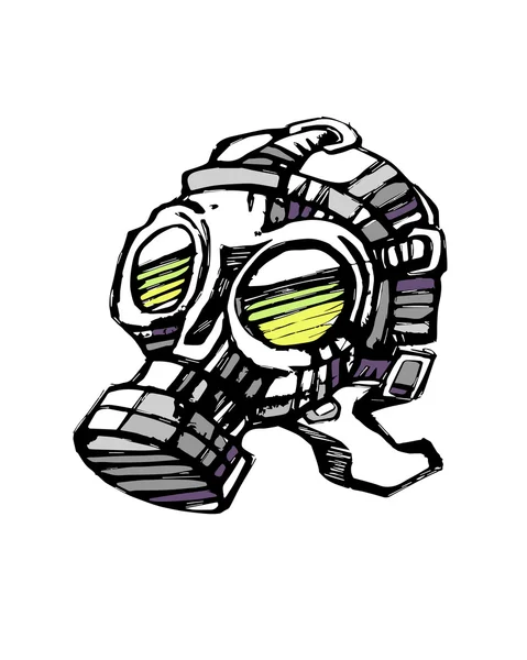 Gasmask illustration — Stock vektor