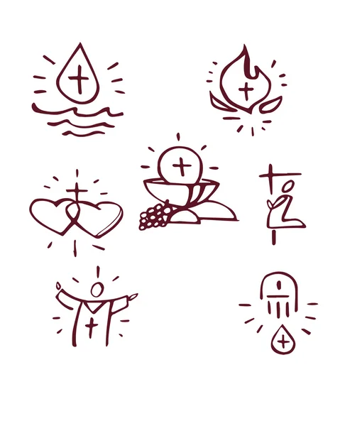 Ręcznie rysowane sakramentów — Wektor stockowy