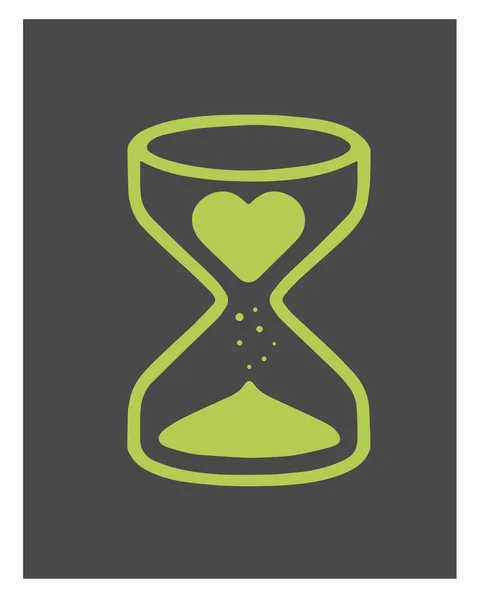 Reloj de arena, ilustración dibujada a mano — Vector de stock