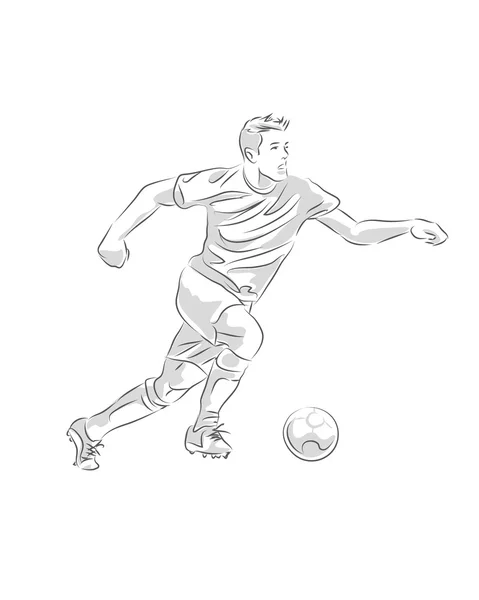 Fotboll spelare illustration — Stock vektor